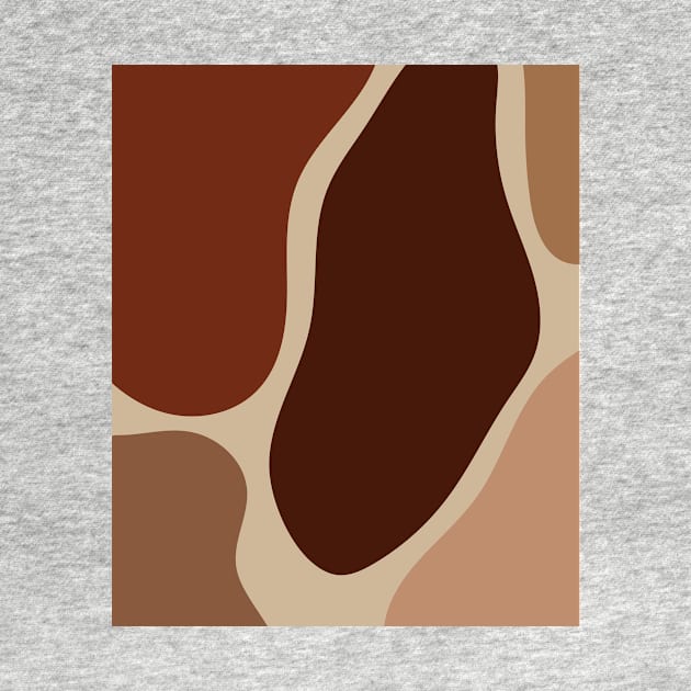 Minimal Modern  Abstract Shapes Warm Tones  Design by zedonee